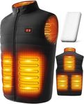LABCOOL Heated Gilet, Heated Vest for Men Women with 5V 12000mAh Power Pack, Heated Body Warmer, 3 Heating Level|6 Heat Up Zone, Heated Jacket for Motorcycle Fishing Skiing Outdoor Activities