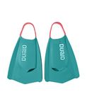 Arena Unisex Adult Powerfin Pro II Swim Training Fins Men and Women Silicone Short Blade Flippers Left/Right Customized, Calypso Bay, Size 9.5-10.5