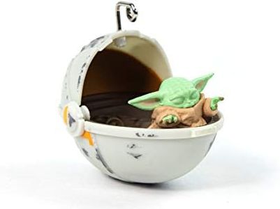 NUMSKULL - Décoration de Sapin de Noël 3D Motif The Mandalorian Baby Yoda l'enfant - Décoration de Noël Gris - Boule de Noël Star Wars NS2440 8 cm Environ