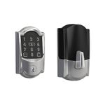 Schlage Encode Plus Smart Wi-Fi Lock for Front Door, Keyless Entry Deadbolt, Unlock with Apple Watch, Built-in WiFi and App Control, Easy Install, Alexa & Apple HomeKit Compatible, Bright Chrome