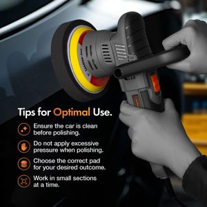 VonHaus Dual Action Car Polisher Kit – 650W, 6 Speeds, 4 Pads, Case