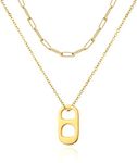 18K Gold Soda Tab Necklace for Women Obx Necklace Trendy Jewelry for Teen Girls Outer Banks Necklace (Frodete 18K Gold Plated Soda Tab Necklace)