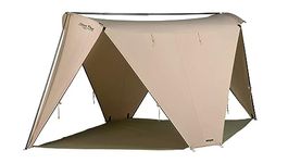 Springbar Leisure Port Canvas Canopy Shade Tent Convertible Pop-Up Shelter (Natural, 10 x 14 8-Person)