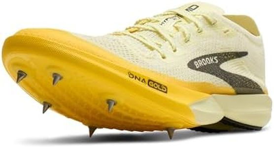 Brooks Hyperion Elite MD, 2 Track Spikes, Unisex Racing Shoes for 400m–1500m, Dual Plate Design, 6-Pin Spike Plate & Competition Approved - Luminary/Cyber Yellow/Black - 11 Medium