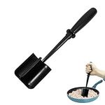 Mince Masher, 1pcs Handheld Meat Chopper, Versatile Ground Beef Smasher, Non Stick Cookware Potato Masher Tool, for Home Kitchen, Beef, Hamburger Meat (Black)