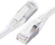 Cable Matters [Certified for Cat8 Compliance] 40Gbps Shielded Cat 8 Ethernet Cable 25ft in White (2000 Mhz Category 8 Ethernet Cable, Cat8 Internet Cable, Gaming Ethernet Cable) - 25 Feet