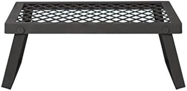 Amazon Basics Medium Portable Folding Camping Grill Grate - 18 x 12 x 7 Inches, Black Steel