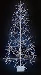 SHATCHI Pre-Lit White Twig Tree Cool LED Lights Metal Frame Christmas Decoration Festive Indoor Birch Xmas Large Home Décor, 5ft