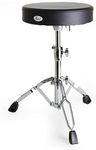 Pearl Drum Stool D-790 - Height Adjustable Drum Throne with Round Vinyl Seat and Single Braced Tripod Base,Black