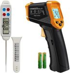 Digital Infrared Thermometer Gun for Cooking,BBQ,Pizza Oven,Ir Thermometer&Meat Thermometer,-58℉ to 1112℉(-50℃ to 600℃) Handheld Non Contact Heat Laser Temperature Gun (Not for Human)