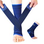 ABIRAM Foot Sleeve (Pair) with Compression Wrap, Ankle Brace For Arch, Ankle Support, Football, Basketball, Volleyball, Running, For Sprained Foot, Tendonitis, Plantar Fasciitis