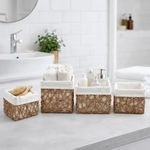 Paper Rope Storage Utilities Baskets Totes Set of 4 Beige