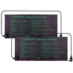 DERNORD Heat Mat Plant 2 Pack - Heated Propagators for Plants Chilli Kombucha Grass Seed Indoor Garden Shed Greenhouse Heating Pad