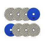 Dry Diamond Polishing Pads 4"/100mm - 8pcs Grit 50 Polish Pad Kit for Granite Marble Artificial Stone Quartz for Angle Grinder SANLEETEK