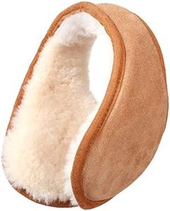 MaxW Winter Wool Ear Muffs for Men and Women Cute Fluffy Earmuffs Soft Cozy Outdoor Ear Warmer Light Maroon