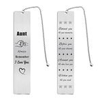 Jzxwan Gifts for Aunt from Niece, I Love My Aunt Bookmark, Great Aunt Gifts for Women, Happy Birthday Gifts for Aunt, New Aunt Mother's Day Present, Aunt Gifts Ideas Card