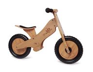 Kinderfeets Balance Bike - Wooden Balance Bike | Sustainable and Eco-Friendly | Ergonomic Design | Adjustable Riding Balance Toy for Kids and Toddlers | Adjustable Seat, Ages 2 and Up (Brown)