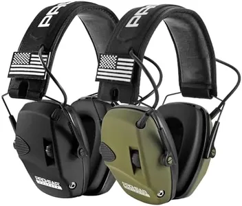 PROHEAR 2 Pack Electronic Ear Protections for Shooting with 4X Sound Amplification, Gun Range Hearing Protection Muffs, NRR 23dB Noise Reduction Headphones for Hunting, Black and Green