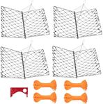 QualyQualy 4 Set Castable Crab Trap, Foldable Crabbing Net with Rope & Bait Clip, Crab Snare/Pots/Traps for Blue Crabs, Dungeness, Crawfish Portable Crabbing Equipment