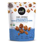 Elan Organic Chia Walnuts, 130g, Non-GMO, Gluten-Free, Vegan, Kosher, Healthy Snacks, Glazed Nuts with Chia Seeds, Goji Berry Powder & Himalayan Pink Salt, Superfood Infused Nuts