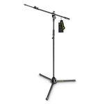 Gravity MS 4322 B - Microphone Stand with Folding Tripod Base and 2-Point Adjustment Telescoping Boom