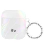 Case-Mate Protective AirPod Case Cover, Soft Silicone Cover with Keychain Ring for Men and Women, Compatible with Apple AirPods Series 1 & 2, Front LED Visible - Soap Bubble