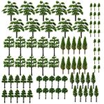 Lyellfe 80 Pieces Model Trees, 1-2.7 inch Mixed Model Tree, Railroad Scenery Tree Architecture Trees for DIY Landscape Accessories, Building Model, School Project