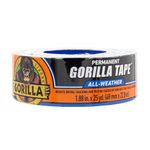 Gorilla All Weather Outdoor Waterproof Duct Tape, UV and Temperature Resistant, 1.88" x 25 yd, Black (Pack of 1), Limited Edition