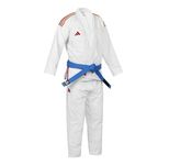 adidas | BJJ Uniform | Brazilian Jiu-Jitsu Gi for Men, Women & Kids | Polycotton Fabric | Ultra-Light & Durable Pants & Pre-Shrunk Jacket | Belt not included, Response, 265g/9oz (White/Red, A3)