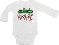 Official Cookie Tester Funny Christmas Baby Bodysuit (18M Long Sleeve Bodysuit)