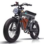SMARTRAVEL Electric Bike 32MPH Electric Bike with 1200W 48V/20Ah Removable Battery 20" Fat Tire Electric Bike Commuter E Bike for Adults Men & Women Mountain City Bike Black