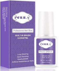 INFILILA Nail Tip Glue Adhesive Super Bond for Acrylic Fake Nail Tips Tip Nails Acrylic Glue for Nails Tips Make Up Professional Nail Glue Long Lasting 7ml …