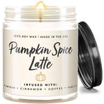 Fall Candles, Pumpkin Spice Candles for Home, Autumn Candle, Pumpkin Candle, Fall Scented Candles for Home, Fall Home Decor, Fall Bathroom Decor, Autumn Decor, Hello Pumpkin, Hello Fall - 9oz