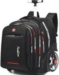 PISKGODSF Black Rolling Backpack fo