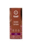 khadi LIGHT BROWN Natural Hair Color, Lets your hair shine in a uniquely warm, soft brown tone, Hair dye 100% plant-based, natural & vegan, Certified natural cosmetics, 100g