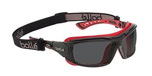 Bolle Safety Ultim8 Ultimate Glasses with Smoke Lens, Black/Red, Smoke