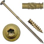 #14 x 5" Construction Lag Screw Exterior Coated Torx/Star Drive Heavy Duty Structural Lag Screw Far Superior to Common Lag Screws - Modified Truss Washer Head - 100 Screw Count