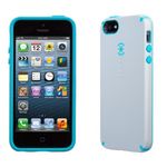 Speck Products SPK-A1644 Candy Shell Case for iPhone 5 and 5S-Retail Packaging, Pebble Grey/Peacock Blue