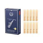 Normal Level G Alto Saxophone Sax Reeds Strength 2.0 for Beginners, 10pcs/ Box