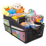 SURDOCA Car Seat Organiser for Back Seat or Front Seat, Car Storage Organiser for kids, Car Caddy Organizer for Office Files, Books, Toys, Snacks, Drinks, Cups