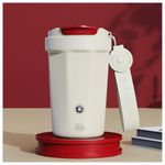 FOVNOT Self Stirring Coffee Mug, 400mL Rechargeable Electric Automatic Magnetic Mixing Cup with Leak-Proof Lid, Travel Mug for Coffee/Milk/Hot Chocolate