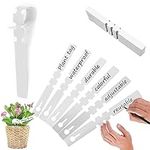 Mziart Plant Labels for Outdoor Plants, 300Pcs Plastic White Reusable Waterproof Adjustable Garden Plant Name Tags Markers Labels for Nursery Seed Herb Seedling Vegetable Flower Potted Plants, 2x20cm