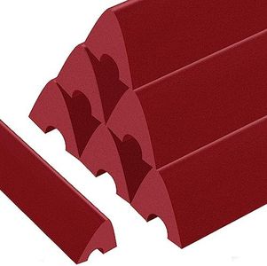 Syhood Set of 6 K66 Rubber Bumpers Pool Table Bumpers Replacement Pool Table Rail Cushions 8 Foot Billiard Rail Rubber Cushions for Pool Table Accessories (Red)