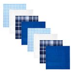 Retreez 8 Piece Pure Cotton Assorted Men's Handkerchiefs Hanky Gift Box Set - Assorted Set 001