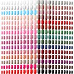 Maitys 720 Pieces 30 Sets Medium Square Nails Artificial Fake Nails Ballerina Press on Nails Glossy Fake Nails Cover False Nails Tips for Women Girls DIY(Classic Colors)