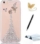 TOUCASA iPhone 6S Mobile Phone Case, iPhone 6 Case, Transparent Clear TPU, Transparent Crystal Clear Sparkly TPU Soft, Scratch-Resistant Protective Case Angel Little Fairy Case for iPhone 6S/iPhone 6