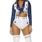 Forplay womens Seeing Stars Cheerleader Costume, White, Small/Medium