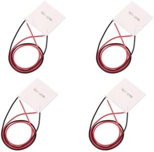 4-Piece Set of TEC1-12706 Semiconductor Cooling Tablets, 12V 6A, 40x40MM Peltier Plate Modules with Heat Sinks