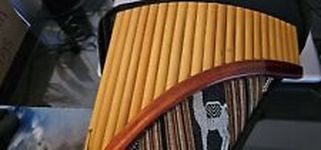 22 Tube curved Concert Pan flute bamboo. New With bag.
