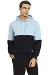 Alan Jones Clothing Men's Cotton Blend Hooded Neck Regular Fit Hoodies (Sky, L)